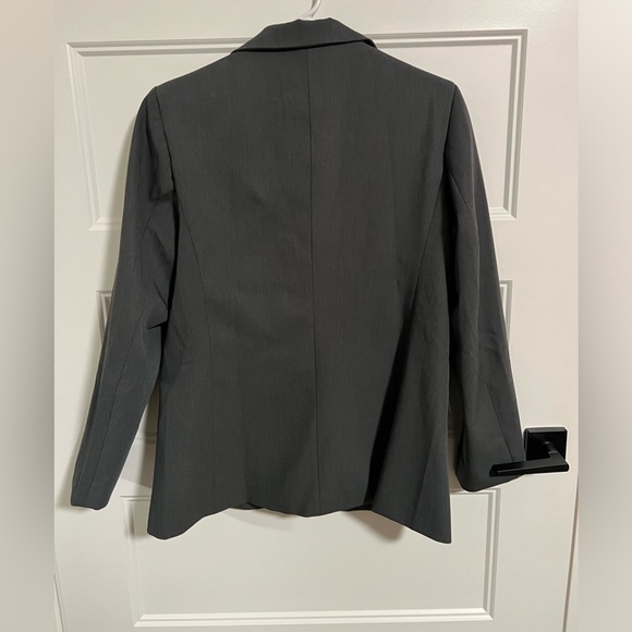 Cicy Bell Womens Casual Blazers Open Front Long Seeve, dark grey, large - Picture 2 of 5